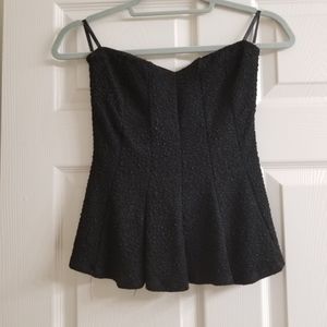 Black strapless dress shirt